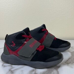 Shaq Elevate Kids Size 3 Black Red Lace Up Sneakers Shoes Basketball Athletic